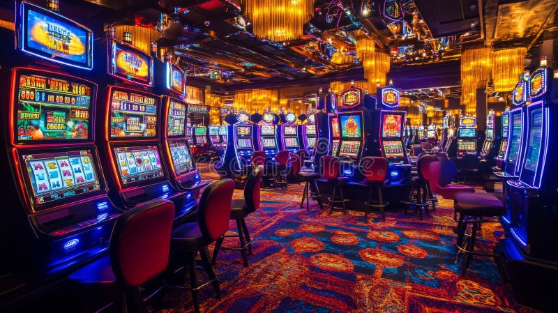 Interior luxuoso de um cassino parceiro do 555bet
